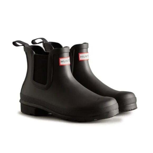 NIB Womens Hunter Original Black Chelsea Boots Size 6 - Picture 1 of 6